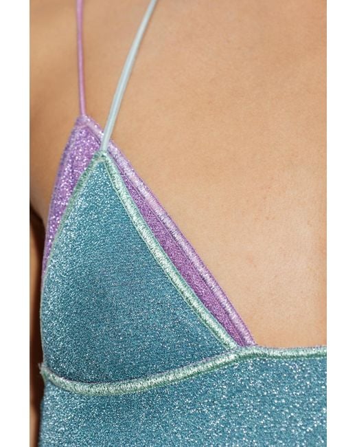 Oseree Blue Spaghetti Strap Dress