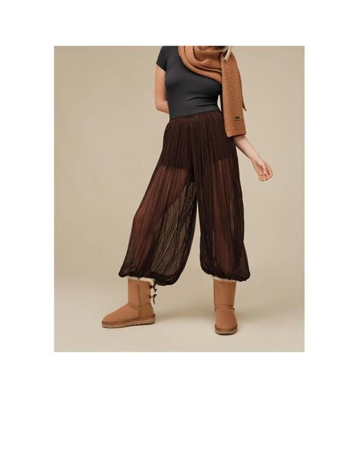 Ugg Brown Round-Toed Ankle Boots