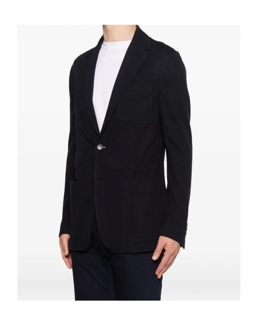 Canali Black Long-Sleeved Jacket for men
