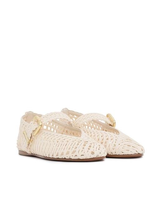 Zimmermann White Round Toe Ballet Shoes