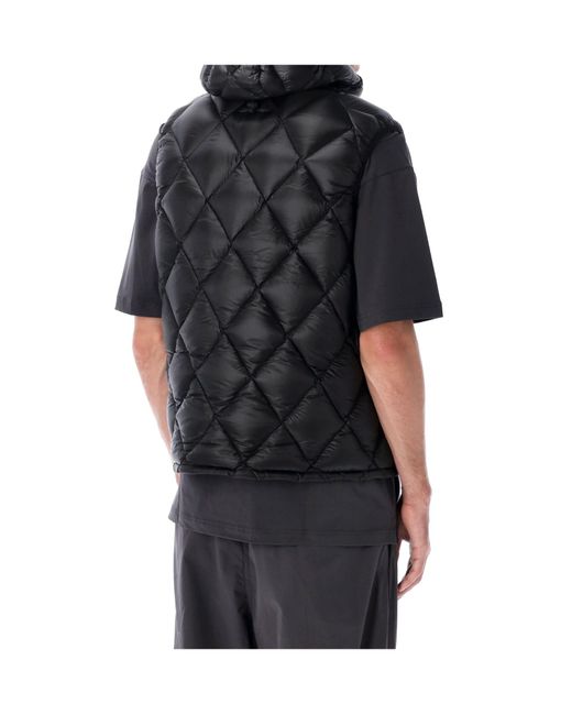 Roa Black Hooded Vest for men
