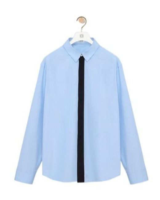 Loewe Blue Long-Sleeved Shirt for men