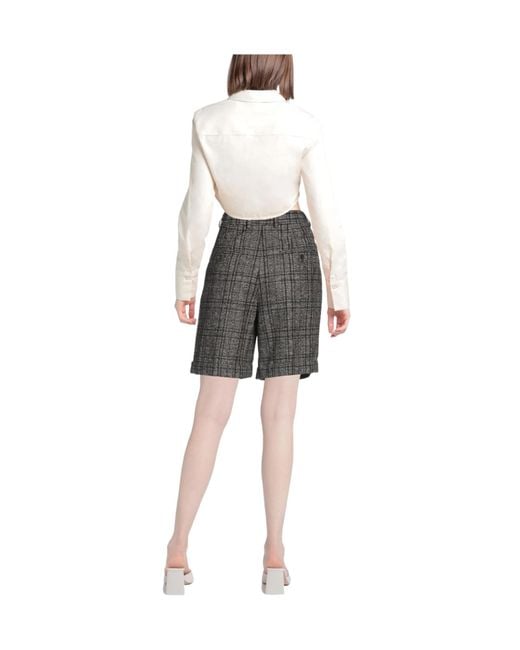 Dolce & Gabbana Gray Plaid Shorts