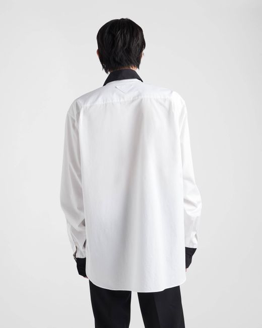 Prada White Button Down Straight Hem Shirt for men