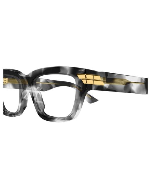 Bottega Veneta White Eyewear Rectangle Frame Glasses
