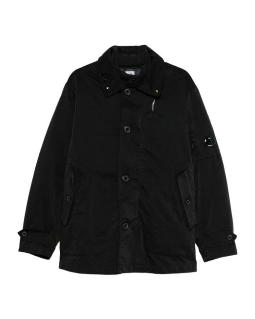 C P Company Black Buttoned Jacket for men