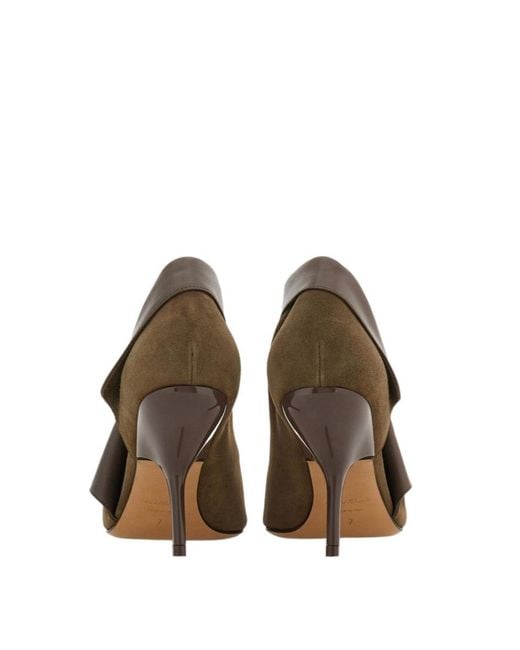 Ferragamo Brown 85Mm Eva Pumps