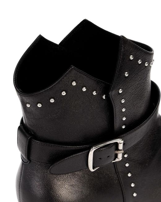 Saint Laurent Black Logo Short Boots
