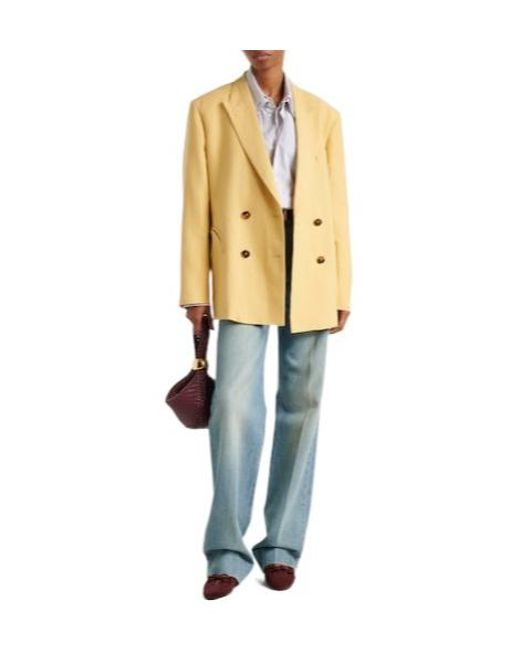 Blazé Milano Natural Minimalist Pure Linen Blazer