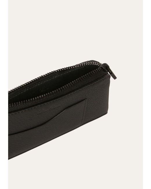 Loro Piana Black Zipper Card Bag for men