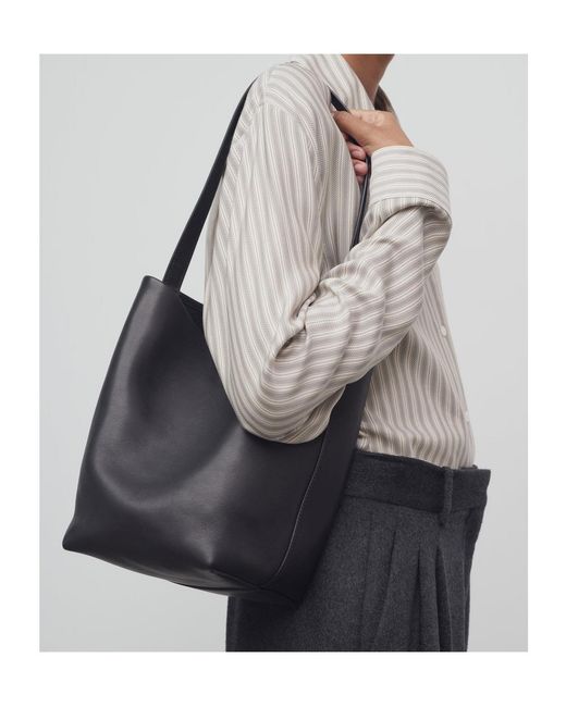 The Row Black Medium N/S Park Tote Bag