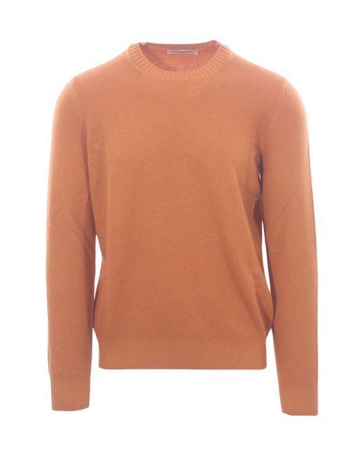 Gran Sasso Brown Long-Sleeved Sweater for men