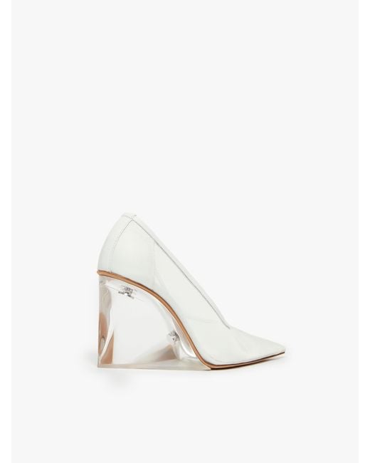 Sportmax White 90Mm Leather Wedge Platforms