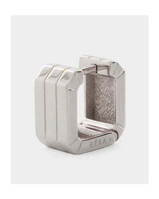 Eera White Square Earrings