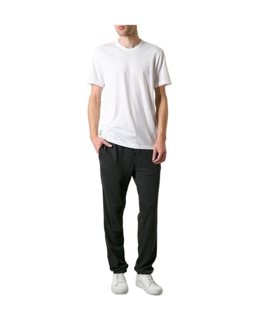 James Perse White Classic Crew Neck T-Shirt for men