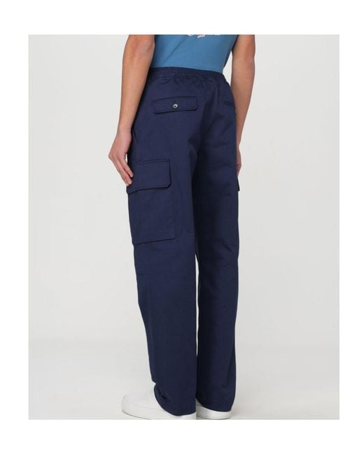 Marni Blue Straight-Leg Cotton Cargo Trousers for men
