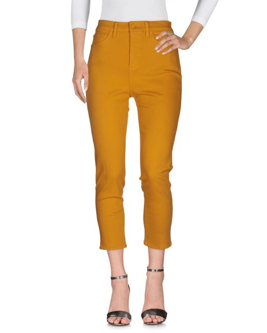 Tory Burch Orange Straight-Leg Jeans