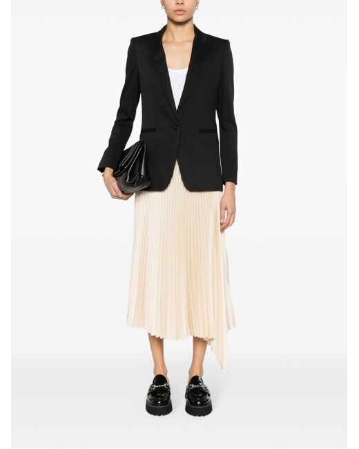 Dondup Black Twill Cotton-Blend Blazer