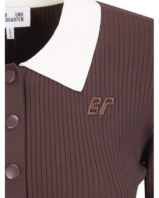 Baum und Pferdgarten Purple Cianna Ribbed Button Top
