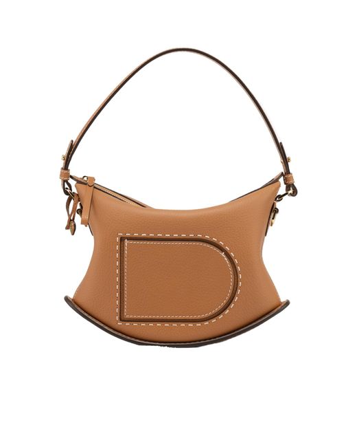 Delvaux Brown Zippered Shoulder Bag
