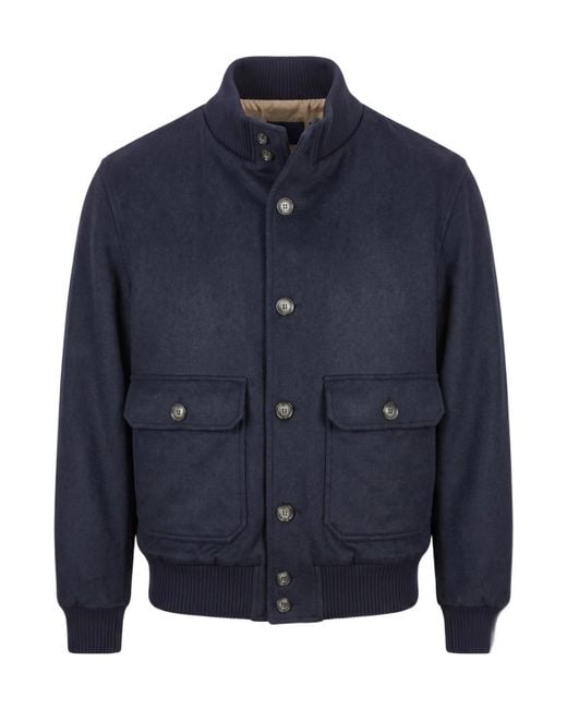 Barba Napoli Blue Long-Sleeve Jacket for men