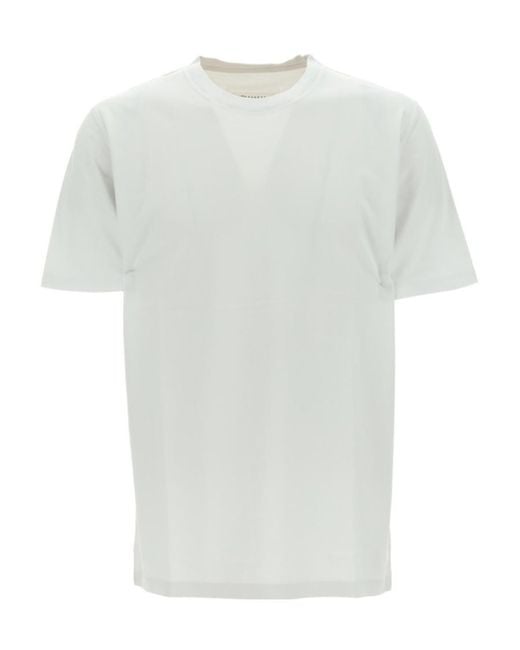 Maison Margiela White Short-Sleeved Crewneck T-Shirt for men