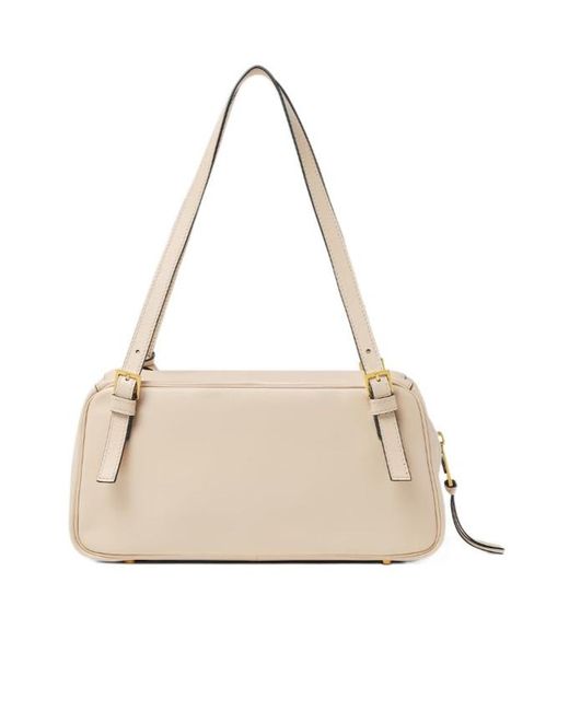 Versace Natural Tag Logo Shoulder Bag