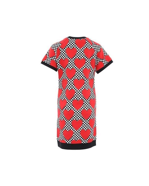 Moschino Red Love Printed T-Shirt Dress