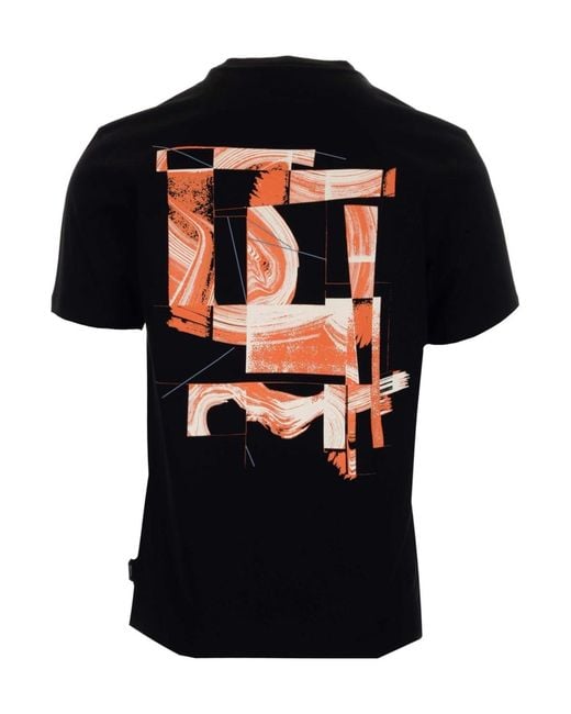 Zegna Black Graphic-Print Short-Sleeve T-Shirt for men