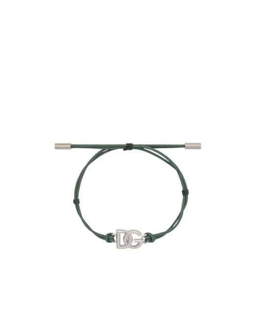 Dolce & Gabbana Multicolor Logo Plaque Knot-Fastened Bracelet for men