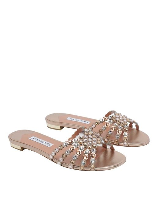 Aquazzura Pink Tequila Flat Sandals