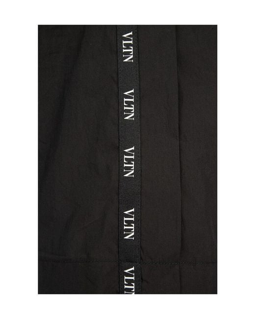 Valentino Black Vltn Stripe Shorts for men