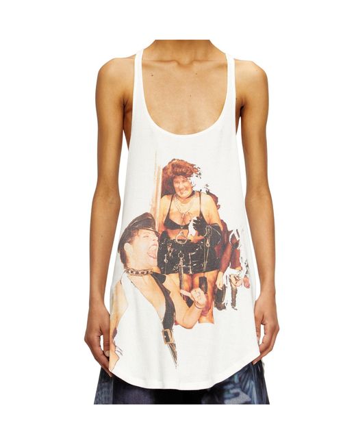 DIESEL White X Tom Of Finland Foundation Pr-T-Shanry-W-Tom25 Tank Top for men