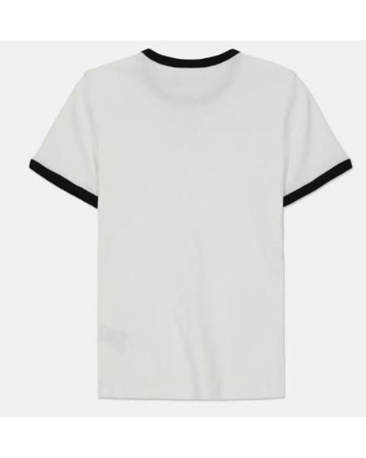 Courreges White Signature Logo-Patch T-Shirt