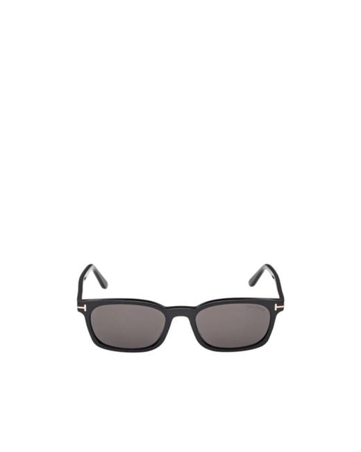 Tom Ford White Eyewear Rectangular Frame Sunglasses for men