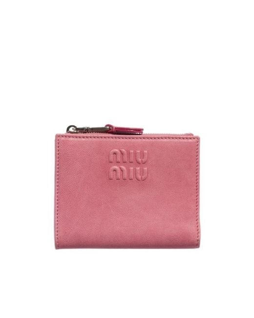 Miu Miu Pink Small Leather Wallet