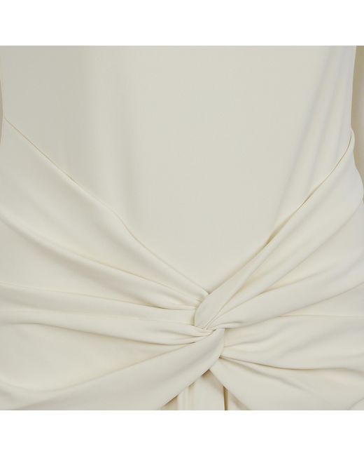 Roland Mouret Natural Knotted Waist Maxi Dress
