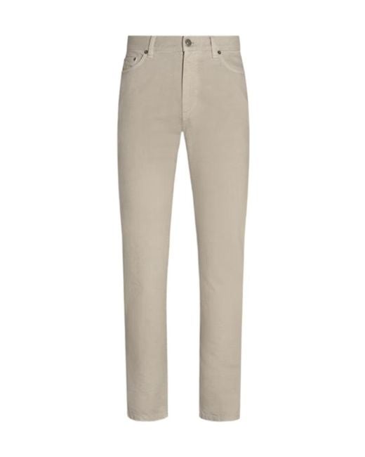 Zegna Gray Roccia Cotton Pants for men