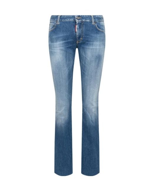 DSquared² Blue Distressed-Effect Jeans
