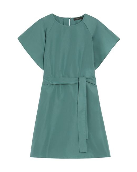 Weekend by Maxmara Green Short Taffeta Dress