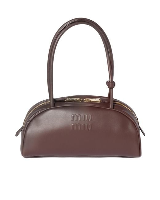 Miu Miu Brown Beau Leather Bag