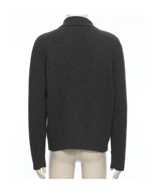 Valentino Black Button Detailed Long-Sleeved Polo Shirt for men