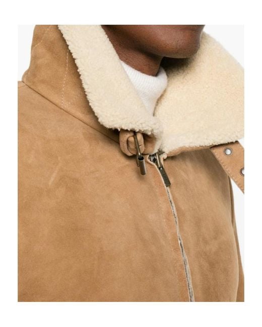 Salvatore Santoro Natural Long-Sleeve Zip-Up Jacket for men