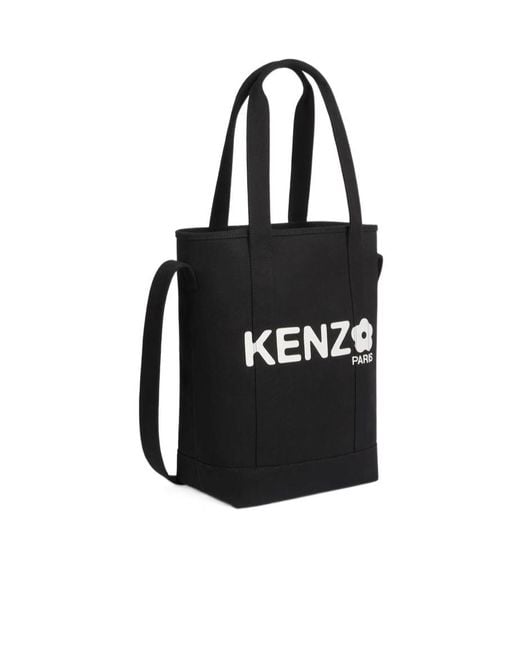 KENZO Black Utility Logo-Printed Tote Bag for men