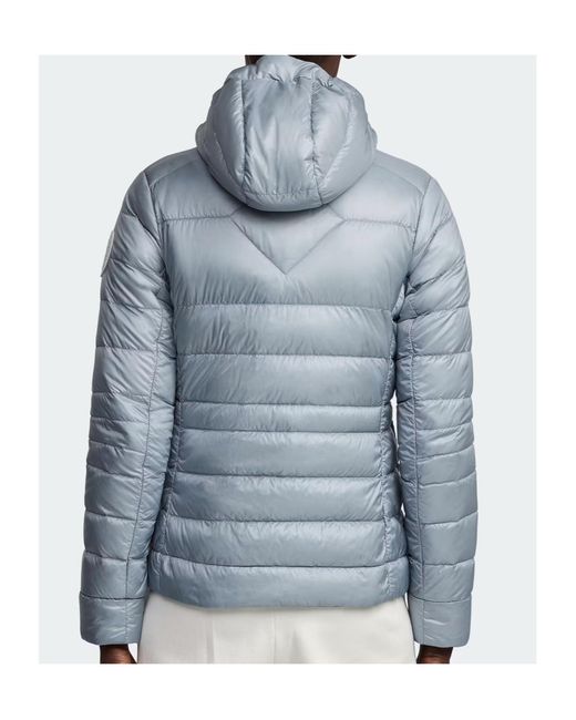 Canada Goose Blue Logo Patch Hooded Padded Jacket