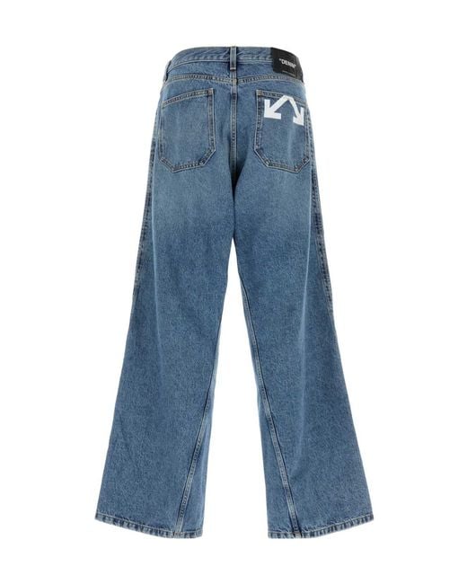 Off-White c/o Virgil Abloh Blue Half Arrow Twist Slouchy Jeans for men