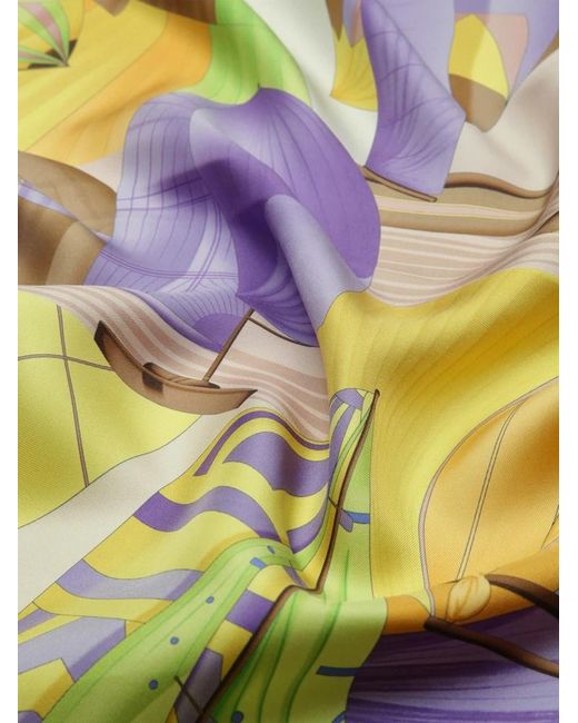 Ferragamo Green Ferragamo Sailing Printed Scarf