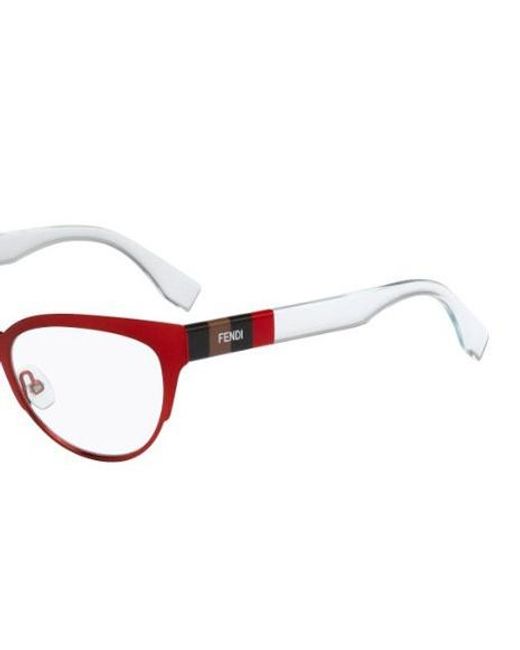Fendi White Logo Details Flat Mirror