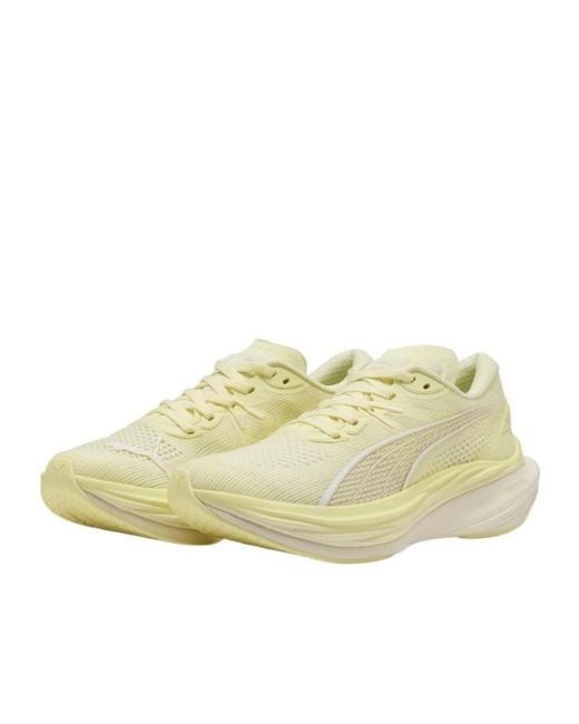PUMA Yellow Deviate Nitro 3 Running Sneakers