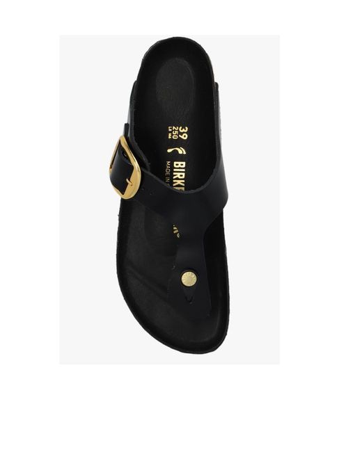 Birkenstock Black Gizeh Big Buckle Sandals